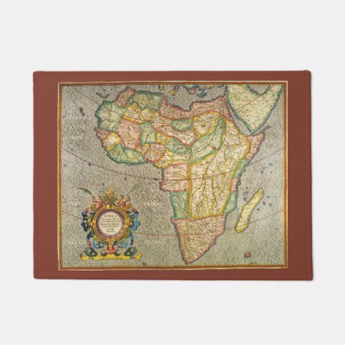 Antique Old World Gerardus Mercator Map of Africa Doormat
