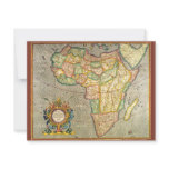 Antique Old World Gerardus Mercator Map of Africa Invitation