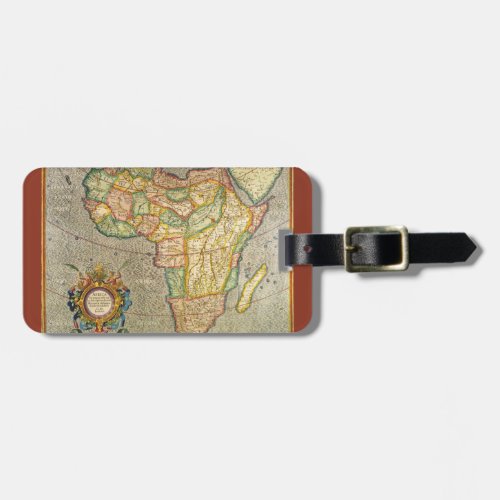 Antique Old World Gerardus Mercator Map of Africa Luggage Tag