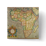 Antique Old World Gerardus Mercator Map of Africa Pinback Button