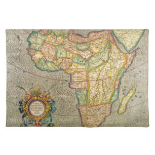 Antique Old World Gerardus Mercator Map of Africa Placemat