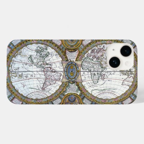 Antique Old World Map by Claude Auguste Berey Case_Mate iPhone 14 Case