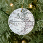 Antique Old World Map by Claude Auguste Berey Ceramic Ornament