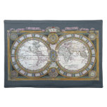 Antique Old World Map by Claude Auguste Berey Cloth Placemat
