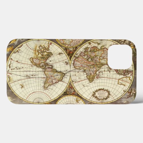 Antique Old World Map by Frederick de Wit c 1680 iPhone 13 Case