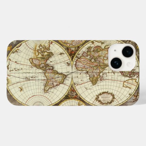 Antique Old World Map by Frederick de Wit c 1680 Case_Mate iPhone 14 Case