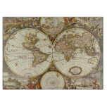 Antique Old World Map by Frederick de Wit, c. 1680 Cutting Board