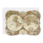 Antique Old World Map by Frederick de Wit, c. 1680 Invitation