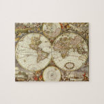 Antique Old World Map by Frederick de Wit, c. 1680 Jigsaw Puzzle