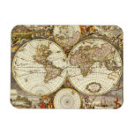Antique Old World Map by Frederick de Wit, c. 1680 Magnet