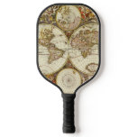 Antique Old World Map by Frederick de Wit, c. 1680 Pickleball Paddle