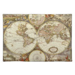 Antique Old World Map by Frederick de Wit, c. 1680 Placemat