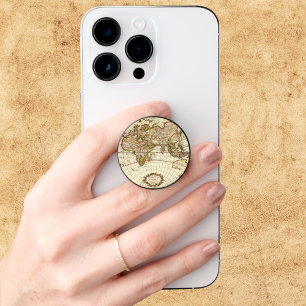 Antique Old World Map by Frederick de Wit, c. 1680 PopSocket