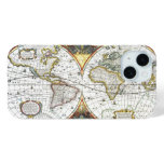 Antique Old World Map by Hendrik Hondius, 1630 iPhone 15 Case