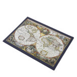 Antique Old World Map by Hendrik Hondius, 1630 Doormat