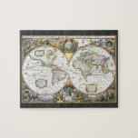 Antique Old World Map by Hendrik Hondius, 1630 Jigsaw Puzzle
