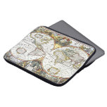Antique Old World Map by Hendrik Hondius, 1630 Laptop Sleeve