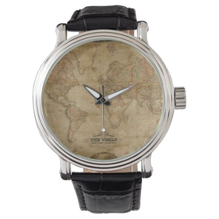 Antique Old World Map History-lover Design Watch