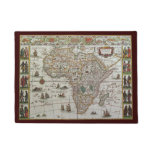 Antique Old World Map of Africa by Blaeu, c.1635 Doormat