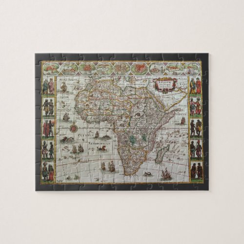 Antique Old World Map of Africa by Blaeu c1635 Jigsaw Puzzle