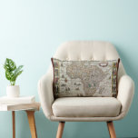 Antique Old World Map of Africa by Blaeu, c.1635 Lumbar Pillow
