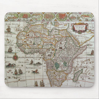 Antique Old World Map of Africa by Blaeu, c.1635 Mouse Pad