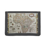Antique Old World Map of Africa by Blaeu, c.1635 Tri-fold Wallet