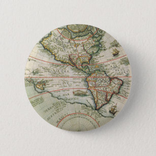 Pin Button Badge Ø38mm Monde Terre World Mappemonde Carte Map 