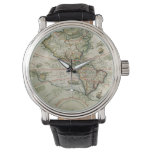 Antique Old World Map of the Americas, 1597 Wrist Watch