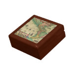 Antique Old World Map of the Americas by Hondius Jewelry Box