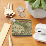 Antique Old World Map of the Americas by Hondius Keychain