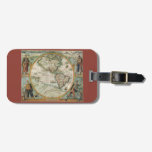 Antique Old World Map the Americas, Theodor de Bry Luggage Tag