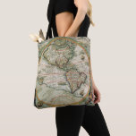 Antique Old World Map the Americas, Theodor de Bry Tote Bag