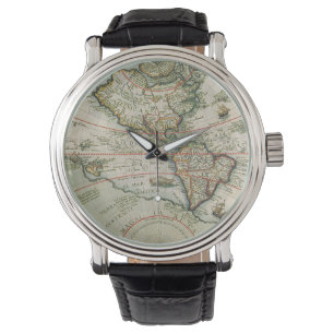 Antique Old World Map the Americas, Theodor de Bry Watch