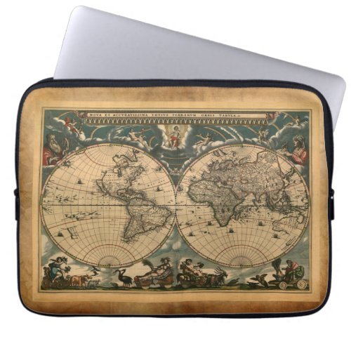 Antique Old World Map Vintage Laptop Sleeve