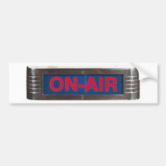 Antique On-Air Sign or On-The-Air Broadcasting Bumper Sticker