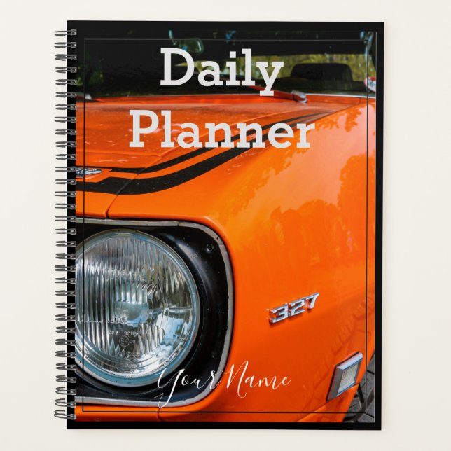 Antique Orange Car - Daily Planner- HAMbWG Planner (Front)