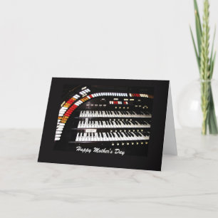 Antique Organ Keyboard Happy Mother's Day Greeting Card