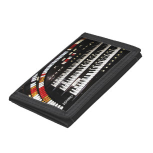 Antique Organ Trifold Nylon Wallet, Personalized Tri-fold Wallet