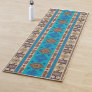 Antique Oriental Blue Turkish Ottoman Kilim Rug Yoga Mat