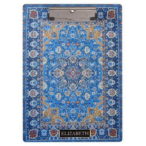Antique Oriental Blue Turkish Persian Carpet Rug Clipboard