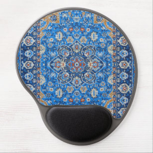 Antique Oriental Blue Turkish Persian Carpet Rug Gel Mouse Pad