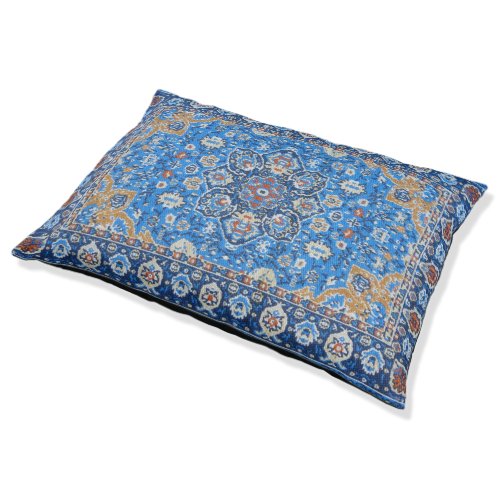 Antique Oriental Blue Turkish Persian Carpet Rug Pet Bed