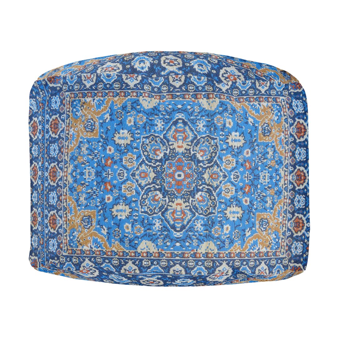 Antique Oriental Blue Turkish Persian Carpet Rug Pouf Zazzle