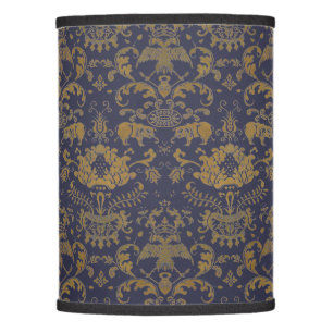 Antique Oriental Chinese Elephants Pattern repro Lamp Shade