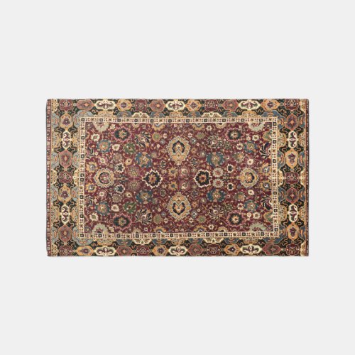Antique Oriental Persian Herat Carpet Print Rug
