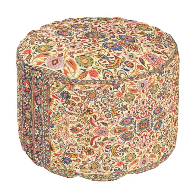 Antique Oriental  Persian Pattern Pouf