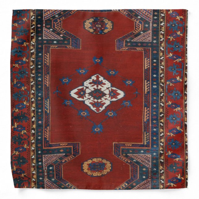 Antique Oriental Persian Turkish Carpet Bandana (Front)