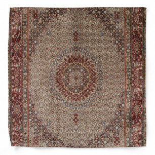 Antique Oriental Persian Turkish Rug Carpet Red Bandana