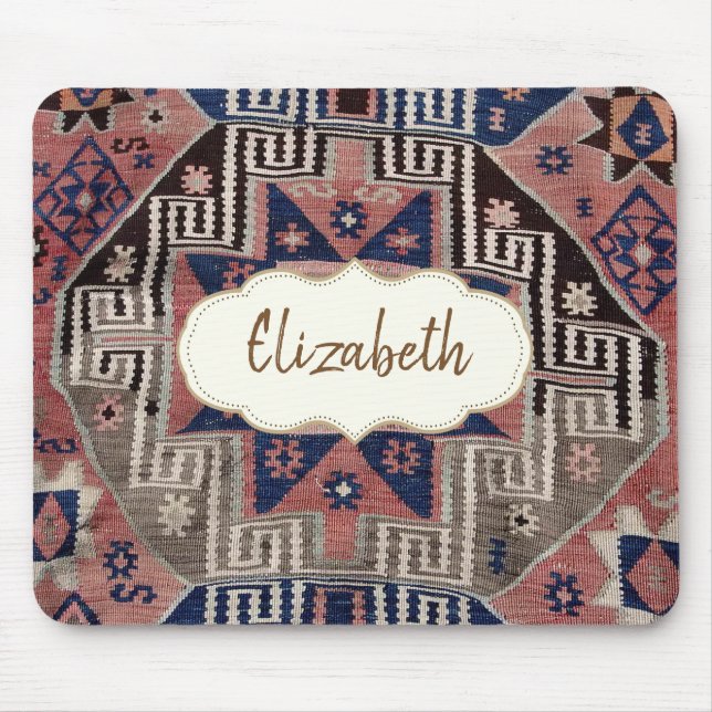 Antique Oriental Red Turkish Persian Carpet Mouse Pad (Front)